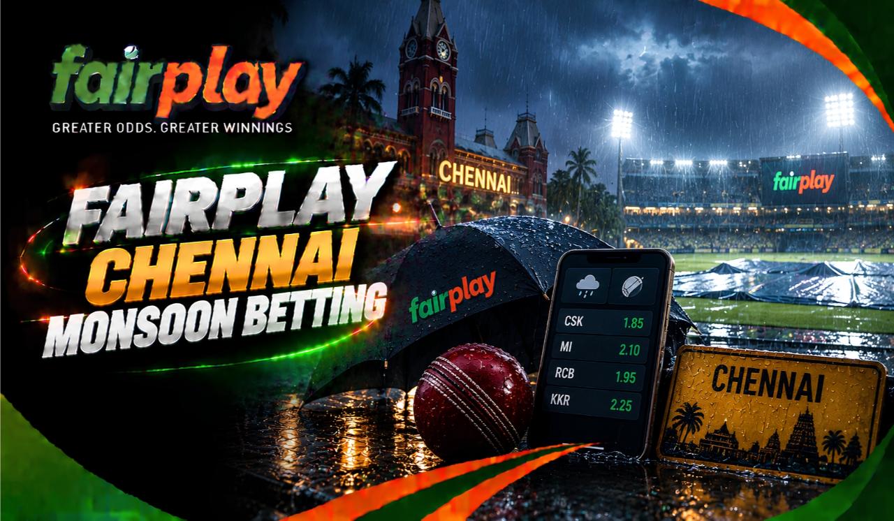 FairPlay Chennai Monsoon Betting: Heavy rain over a city street in the north-east monsoon season