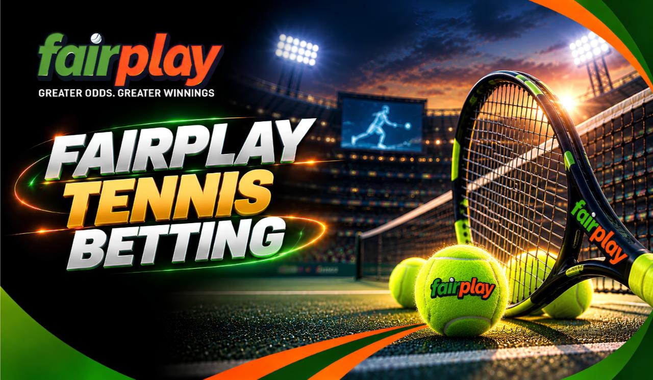 FairPlay Tennis Betting: Tennis player serving on a hard court